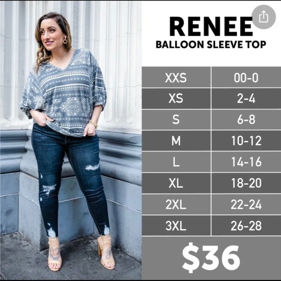 Lularoe Renee Top - Picture 5 of 7